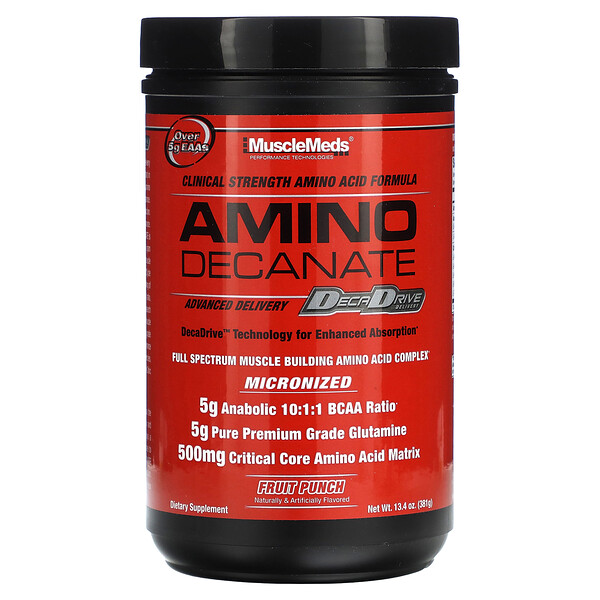 MuscleMeds‏, Amino Decanate, Fruit Punch, 13.4 oz (381 g)