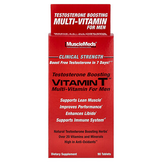 MuscleMeds, Vitamin T™, Testosterone Boosting Multi-Vitamin For Men, 90 Tablets