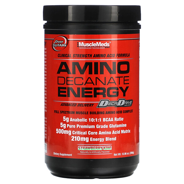 MuscleMeds‏, Amino Decanate Energy, Strawberry Kiwi, 13.96 oz (396 g)