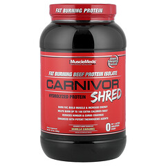 Carnivor™ Shred, гідролізований протеїн, ванільна карамель, 868 г (1,91 фунта)