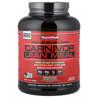 MuscleMeds, Carnivor™ magere maaltijd, mokka latte, 1,980 g