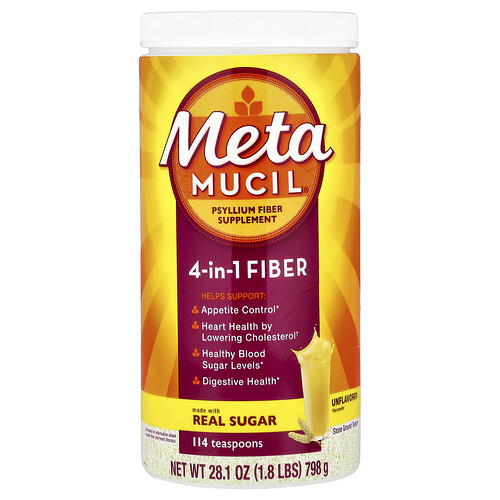 Metamucil 4-in-1 Fiber, Unflavored, 28.1 oz (798 g)