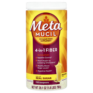 Metamucil, 4-σε-1 Fiber, χωρίς γεύση, 28,1 ουγκιά (798 g)