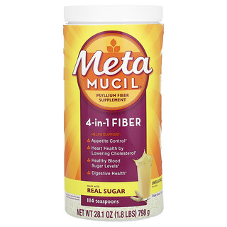 Metamucil, 4-σε-1 Fiber, χωρίς γεύση, 28,1 ουγκιά (798 g)