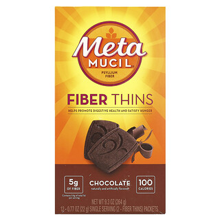 Metamucil, Fibra Fina, Chocolate, 12 Pacotes, 22 g (0,77 oz) Cada