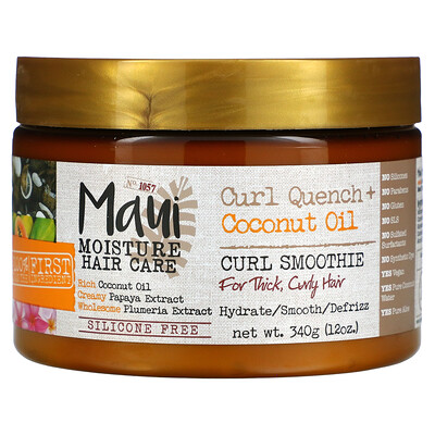 Maui Moisture Curl Quench + Coconut Oil, смузи из кудрей, 340 г (12 унций)