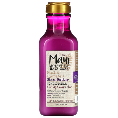 Maui Moisture Heal & Hydrate + Shea Butter, кондиционер, для сухих, поврежденных волос, 385 мл (13 жидк. Унций)