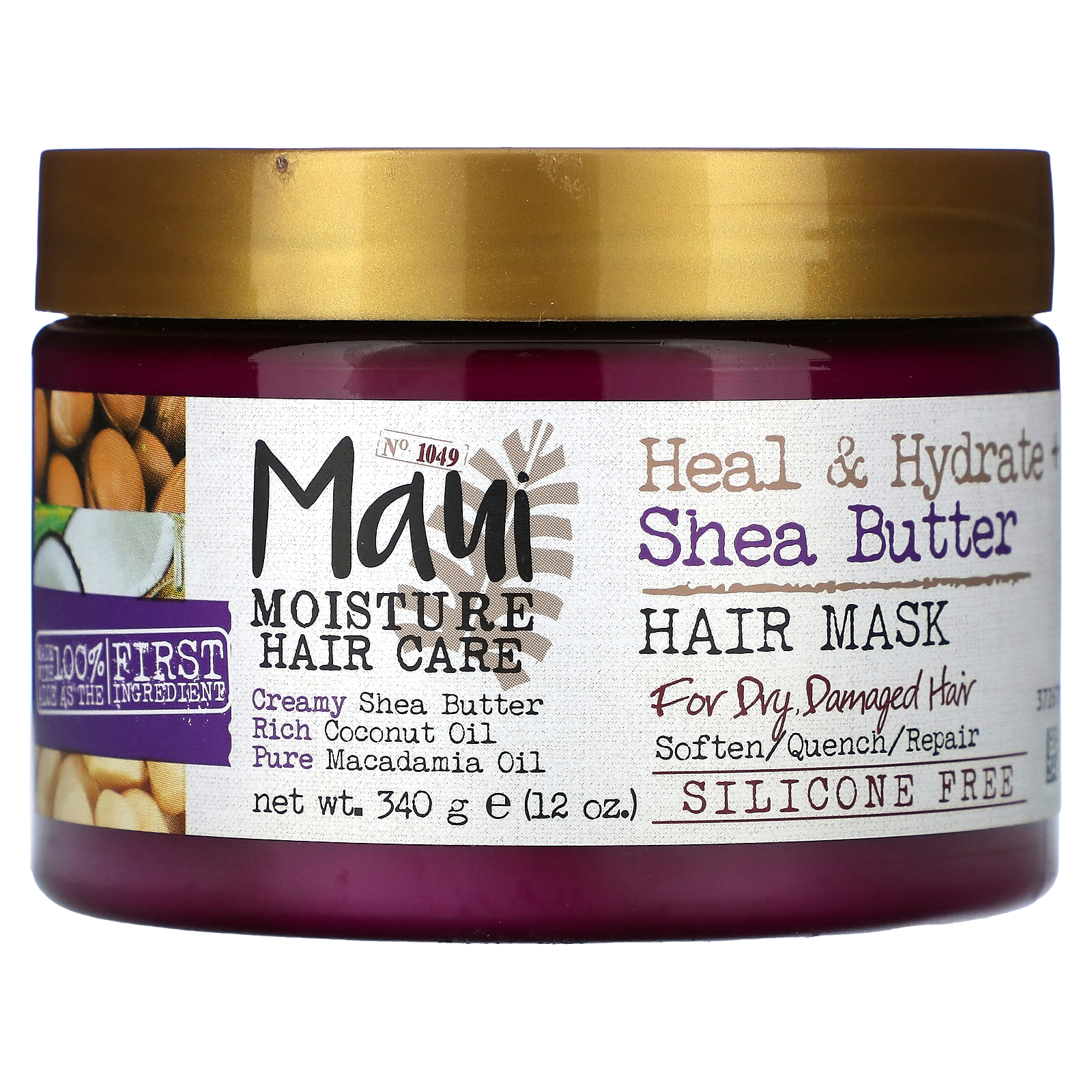 Maui Moisture, Heal & Hydrate + Shea Butter Hair Mask, 12 oz (340 g)