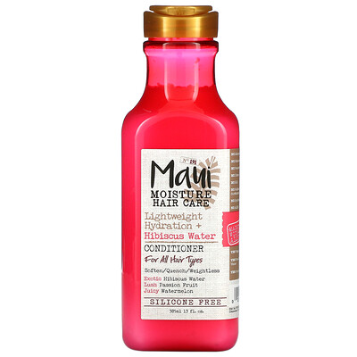 Maui Moisture Hair Care, легкое увлажнение + кондиционер из воды из гибискуса, для всех типов волос, 385 мл (13 жидк. Унций)