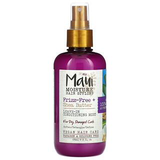 Maui Moisture, Frizz-Free + Shea Butter, Leave-In Conditioning Mist, For Dry, Damaged Curls,  8 fl oz (236 ml)