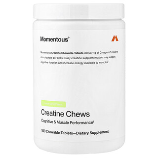 Momentous, Creatine Chews, Lemon Lime, 150 Tablet Kunyah