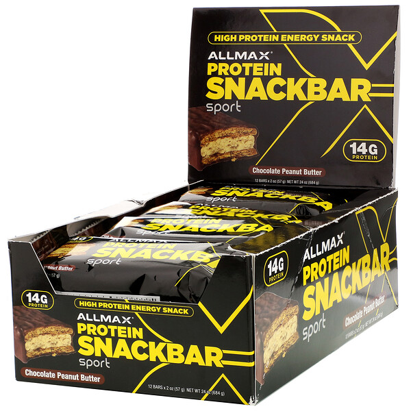 ALLMAX Nutrition, High Protein Energy Snack, Protein Bar, Chocolate