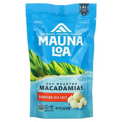 Mauna Loa Dry Roasted Macadamias гавайская морская соль 113 г (4 унции)