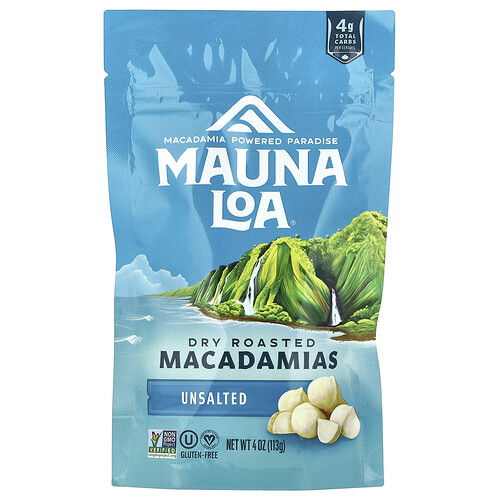 Mauna Loa Dry Roasted Macadamias, Unsalted, 4 oz (113 g)