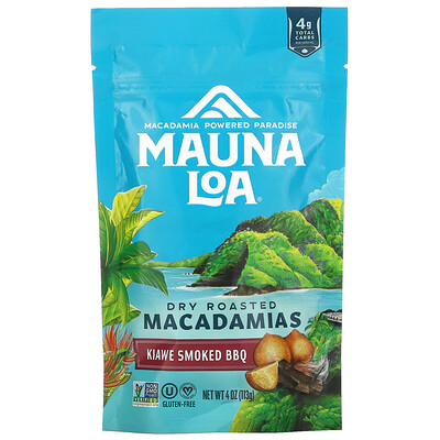 

Mauna Loa Dry Roasted Macadamias барбекю с копченым киаве 113 г (4 унции)