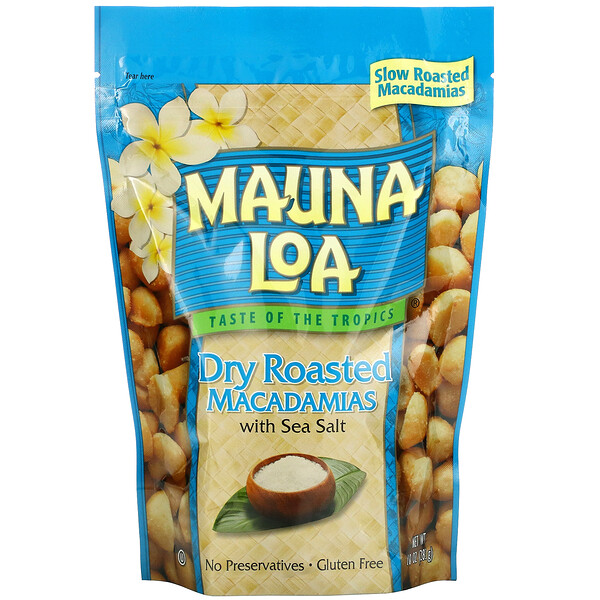 Mauna Loa‏, Dry Roasted Macadamias with Sea Salt, 10 oz (283 g)