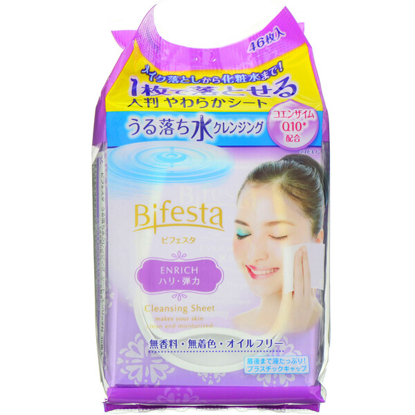 Mandom‏, Bifesta, Cleansing Sheet, Enrich, 46 Sheets