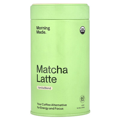Morning Made, Latte de matcha, Mezcla de vainilla, 240 g (8,46 oz)