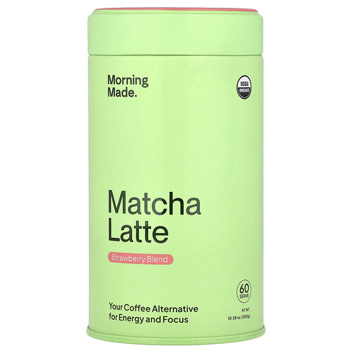 Morning Made Matcha Latte, Strawberry Blend, 10.58 oz (300 g)
