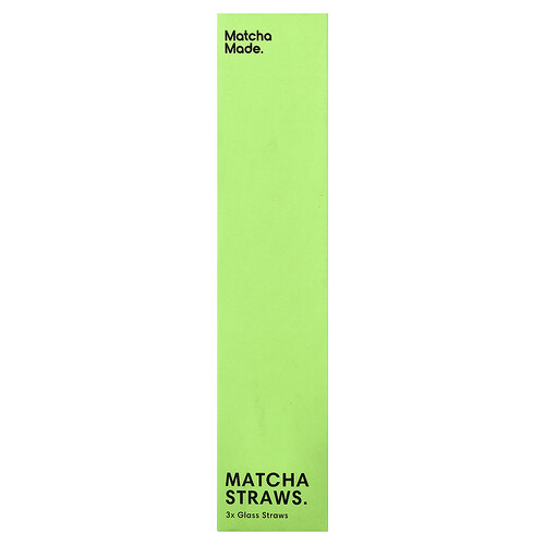 Morning Made, Matcha Glass Straws, 3 Straws