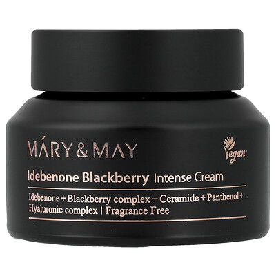 Mary & May, Idebenone Blackberry Intense Cream, Fragrance Free, 2.46 oz (70 g)