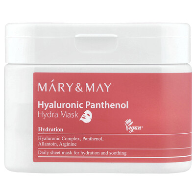 Product Image for Mary & May, Hyaluronic Panthenol, Hydra Beauty Mask, 30 Sheets, 14.1 oz (400 g)