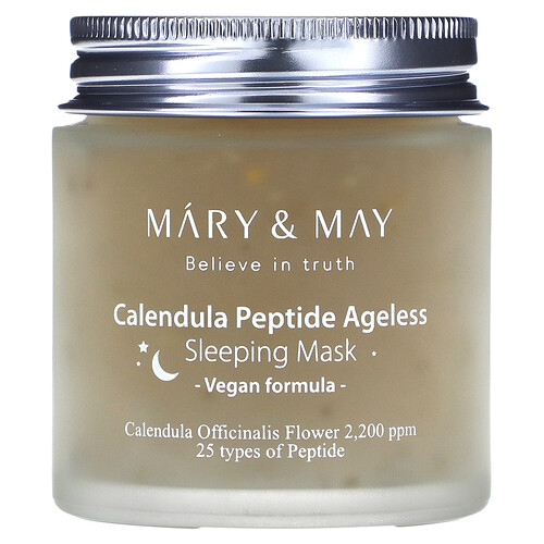 Mary & May Mary & May, Calendula Peptide Ageless, Sleeping Beauty Mask, 3.88 oz (110 g)
