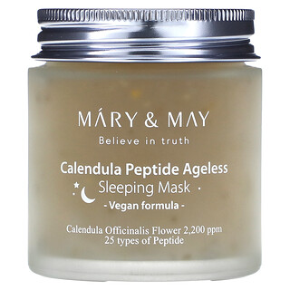 Mary & May, Peptide di calendula Ageless, Maschera per la bellezza del sonno, 110 g