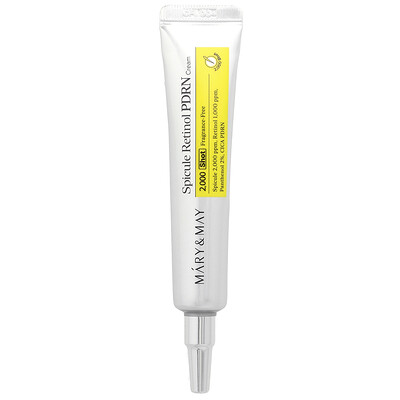 Mary & May, Crema PDRN con retinol y espículas, Sin fragancia, 15 g (0,52 oz)