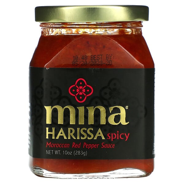 Mina, Harissa Spicy，摩洛哥红辣椒酱，10 盎司（283 克）