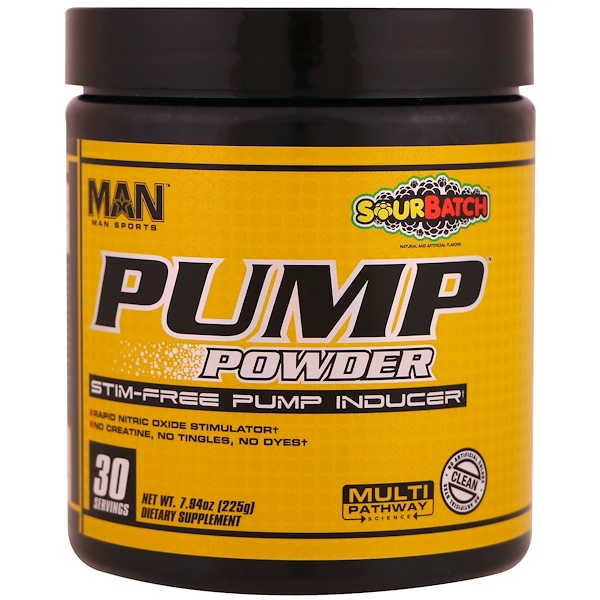 man sports pump powder