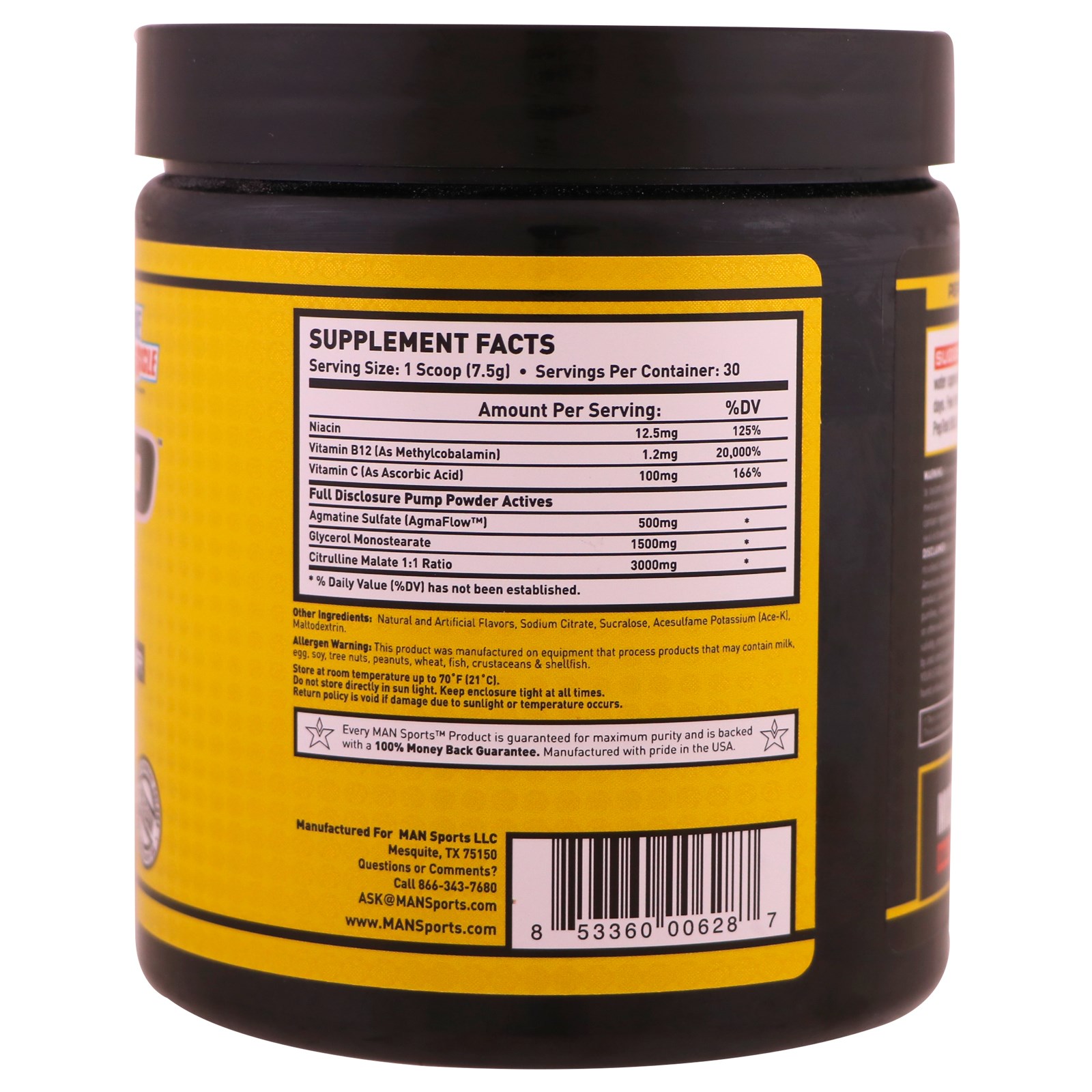 man sports pump powder