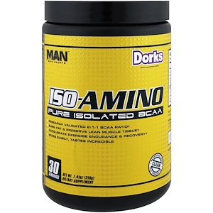 MAN Sports, ISO-Amino, Pure Isolated BCAA, Dorks, 7.41 oz (210 g)