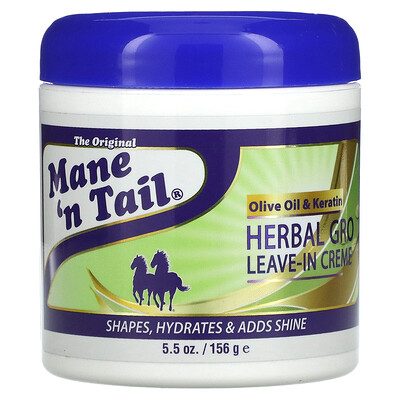 Mane 'n Tail Herbal Gro, Несмываемый крем для волос, 5,5 унций (156 г)