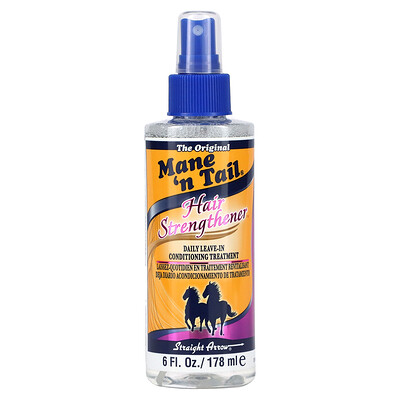 Mane 'n Tail Укрепляющее средство для волос, несмываемый кондиционер для ежедневного использования, 6 жидких унций (178 мл)