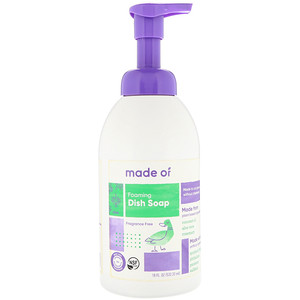 Отзывы о MADE OF, Foaming Dish Soap, Fragrance Free, 18 fl oz (532.32 ml)