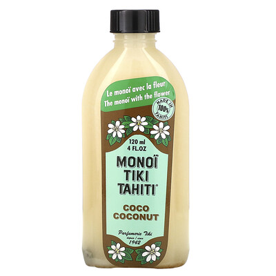 Купить Monoi Tiare Tahiti Кокосовое масло, 4 жидких унций (120 мл)