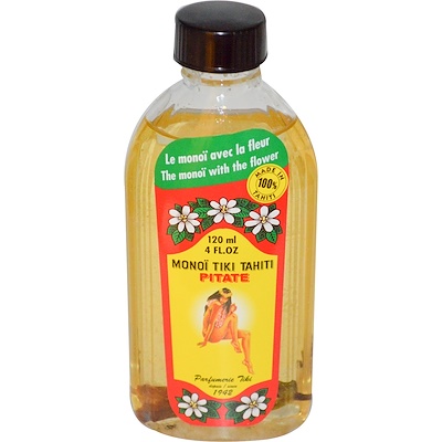 Monoi Tiare Tahiti 椰子油,茉莉花香型,4液體盎司(120毫升)