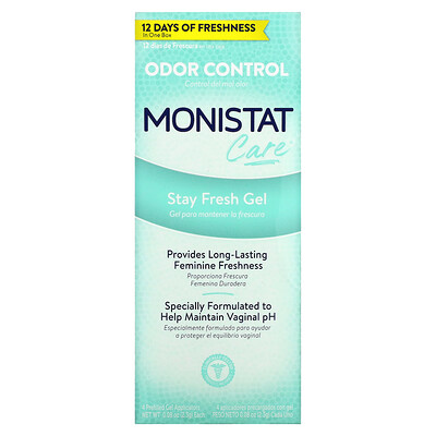 

Monistat Care Odor Control Stay Fresh Gel 4 Prefilled Gel Applicators 0.08 oz (2.3 g) Each