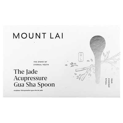Mount Lai Ложка для акупрессуры из нефрита, гуа-ша, 1 шт.