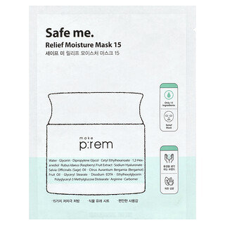 make p:rem, Safe Me, Relief Moisture Beauty Mask 15, 1 vel, 25 ml