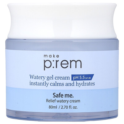 Make P:rem , Safe Me. Relief Watery Cream, Wässrige Creme, 80 Ml (2,7 Fl. Oz.)