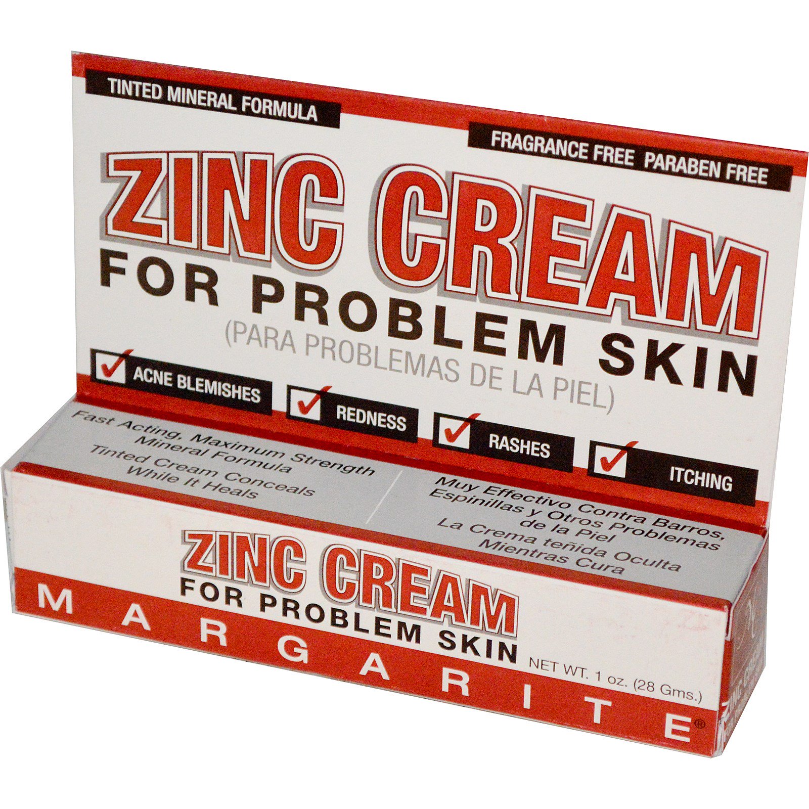 Margarite Cosmetics, Zinc Cream, For Problem Skin, 1 oz (28 g) - iHerb