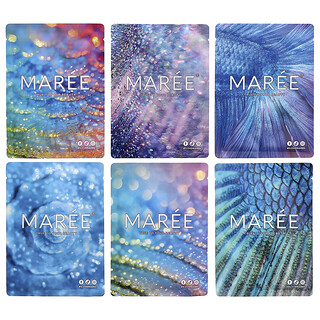 Maree, 海洋胶原蛋白美容面膜，6 片面膜