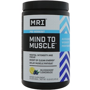 MRI, Предтренировочный комплекс Mind To Muscle, черничный лимонад, 375 г (13,23 унции)