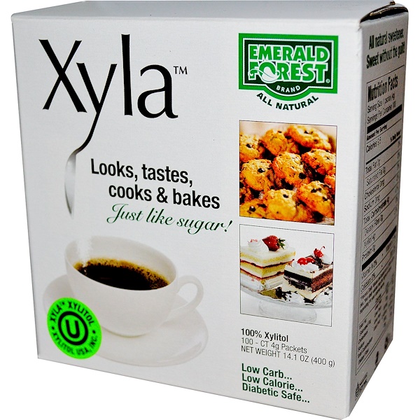 Xylitol USA, Xyla, Совсем как сахар! 100 пакетиков по 4 г 