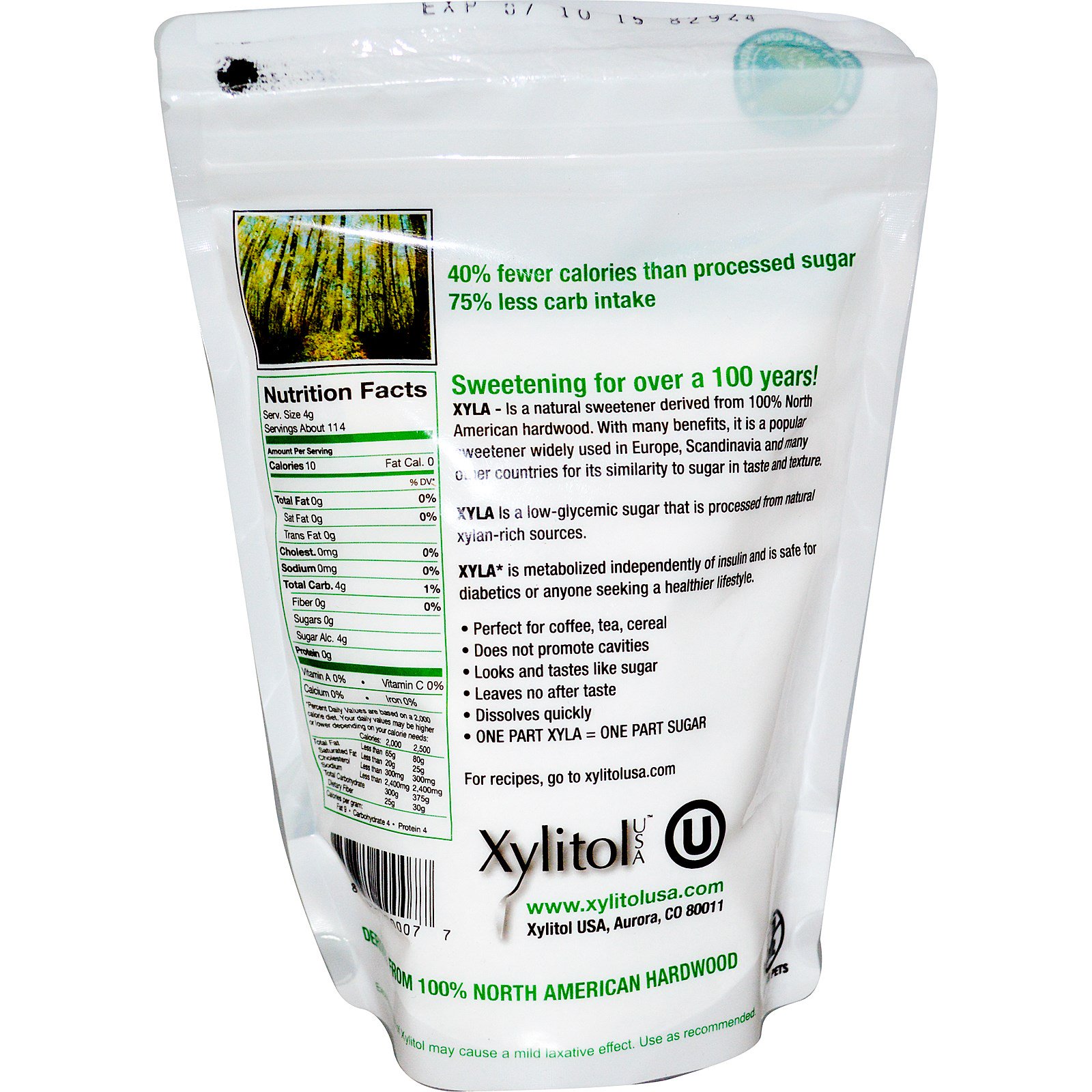 Xylitol USA, Xyla, Just Like Sugar, 1 lb (454 g)