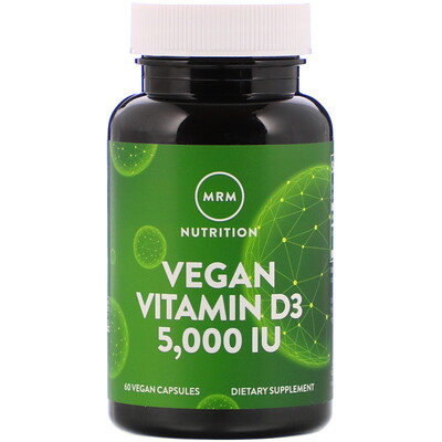 MRM Веганский витамин D3, 5000 МЕ, 60 веганских капсул