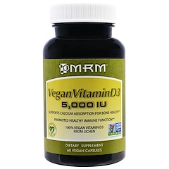 MRM, Vegan Vitamin D3, 5,000 IU, 60 Vegan Caps