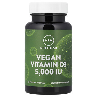 MRM Nutrition, Vitamina D3 vegană, 5.000 UI, 60 capsule vegane